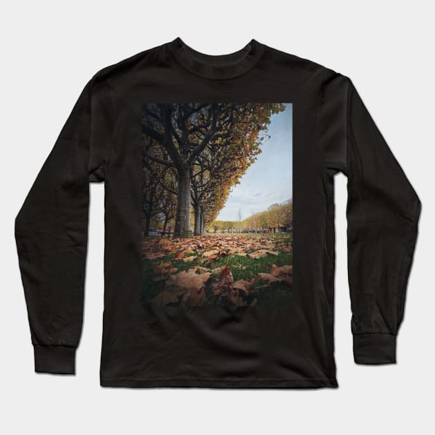 Beautiful day in the autumn park Long Sleeve T-Shirt by psychoshadow